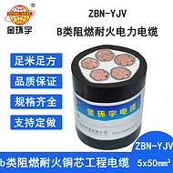 金環(huán)宇電纜 ZBN-YJV 5X50平方 b類阻燃耐火電力電纜yjv  銅芯
