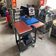 上移動(dòng)液壓雙工位燙畫機(jī) 上推拉油壓服裝燙畫機(jī)白墨T恤印花機(jī)